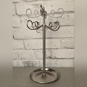 Umbra Studio Metal Jewelry Tree Stand – Modern Tiered Organizer